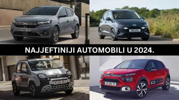 Najjeftiniji automobili u 2024.