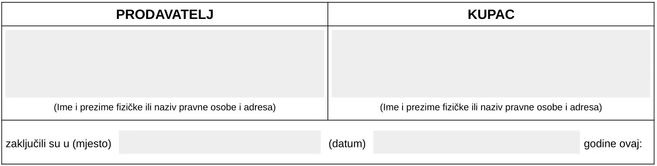 Informacije o prodavatelju i kupcu